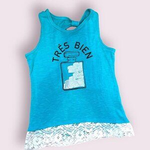 Girls Tres Bien Lace Tank Top size 7